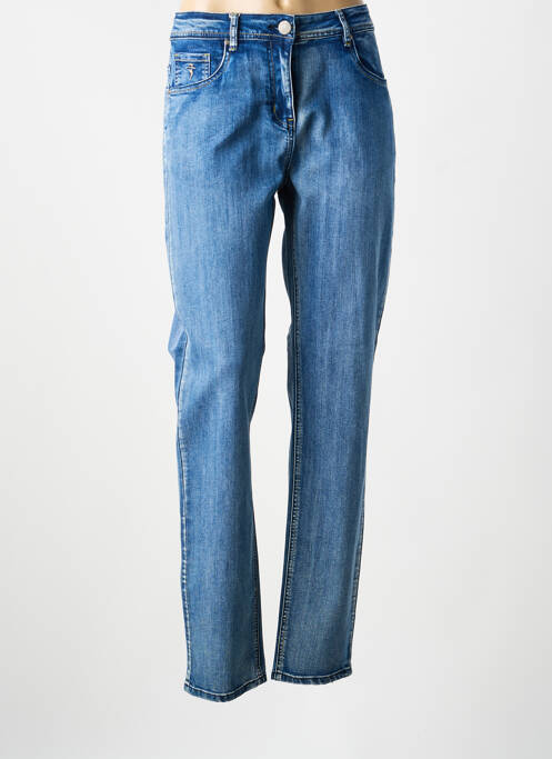 Jeans coupe droite stretch taille normale bleu GRIFFON femme