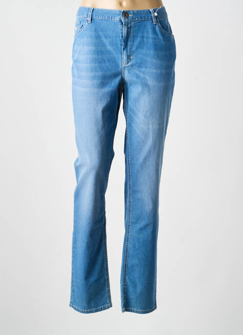 Jeans coupe droite stretch taille normale bleu TBS femme
