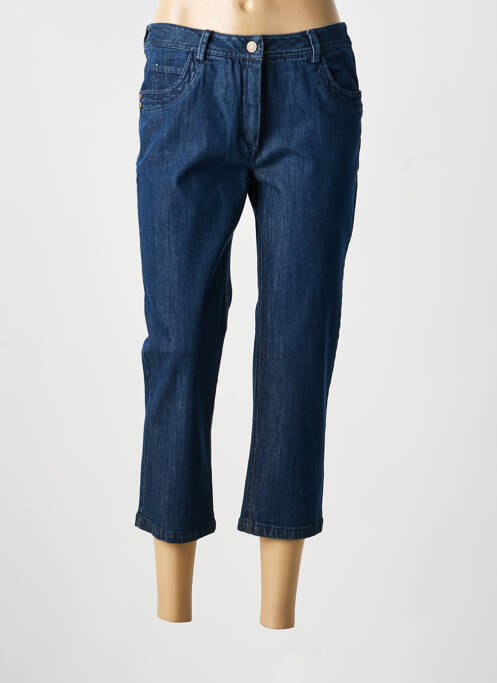 Pantacourt stretch taille normale bleu JAC JAC femme