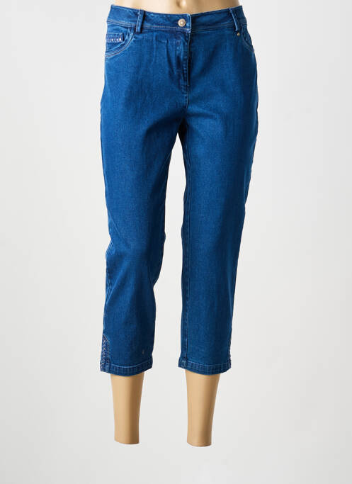 Pantacourt coupe droite taille normale bleu AGATHE & LOUISE femme