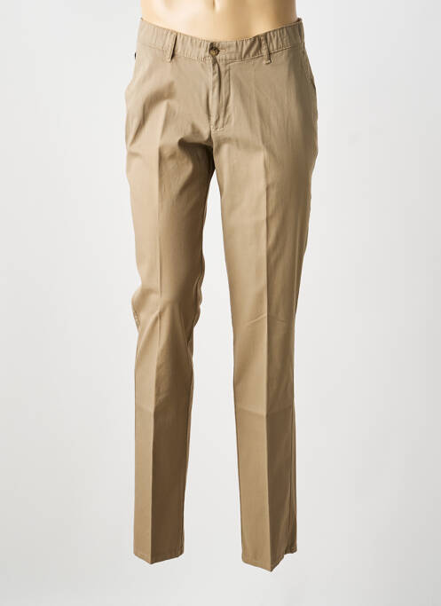 Pantalon chino stretch taille normale marron GS CLUB homme