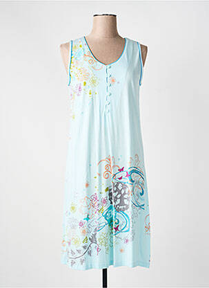 Chemise de nuit sérigraphie bleu EGATEX femme