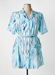 Robe courte manches courtes manches courtes bleu GEVANA femme