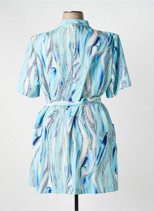 Robe courte manches courtes manches courtes bleu GEVANA femme