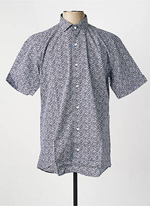 Chemise manches courtes coupe droite bleu LUI homme