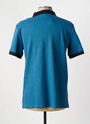 Polo tissage jersey manches courtes bleu SINGULIER homme