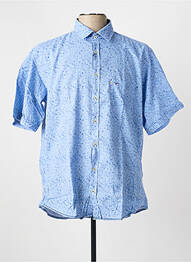 Chemise manches courtes coupe cintrée bleu JUPITER homme