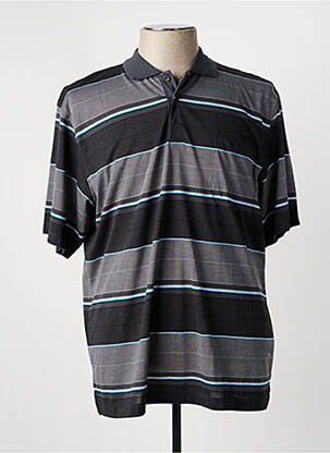 Polo tissage chiné manches courtes gris GS CLUB homme
