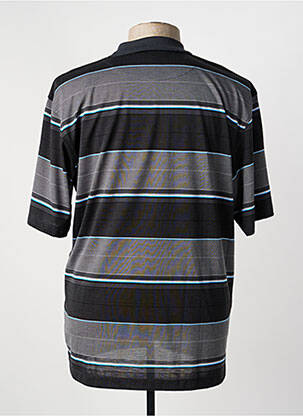 Polo tissage chiné manches courtes gris GS CLUB homme