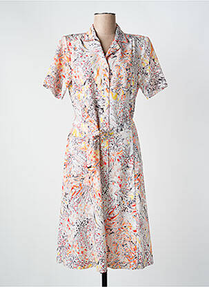 Robe mi-longue orange GEVANA femme