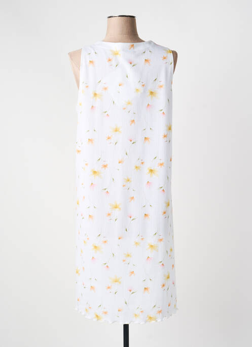 Chemise de nuit imprimé fleurs blanc EGATEX femme