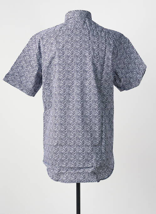 Chemise manches courtes coupe droite bleu LUI homme