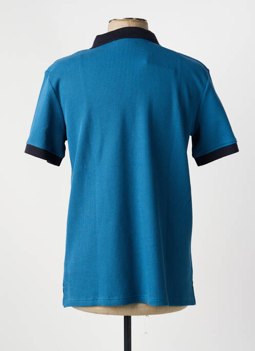 Polo tissage jersey manches courtes bleu SINGULIER homme