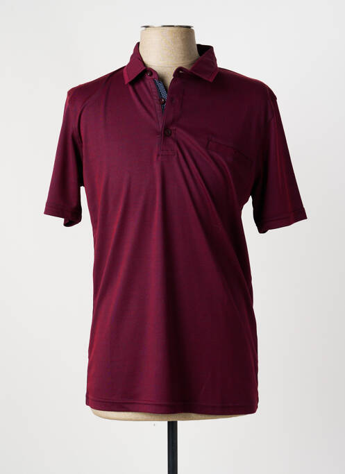 Polo tissage jersey manches courtes violet CAP 10 TEN homme