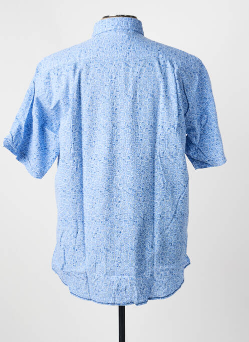 Chemise manches courtes coupe cintrée bleu JUPITER homme