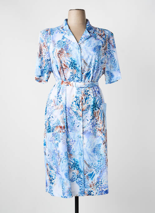 Robe mi-longue bleu GEVANA femme