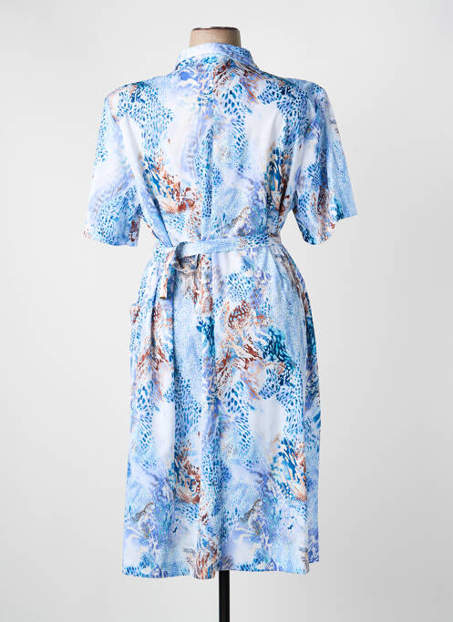 Robe mi-longue bleu GEVANA femme
