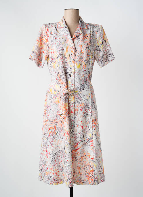 Robe mi-longue orange GEVANA femme