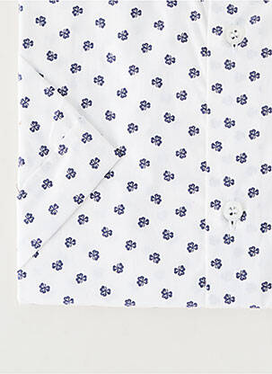 Chemise manches courtes imprimé fantaisie blanc LUI homme