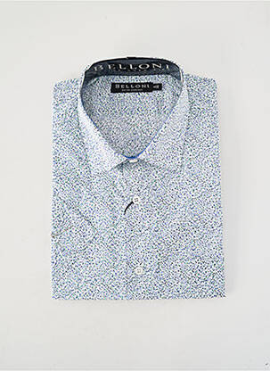 Chemise manches courtes imprimé fantaisie blanc BELLONI homme