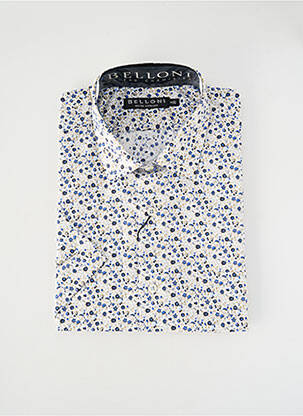 Chemise manches courtes coupe droite blanc BELLONI homme