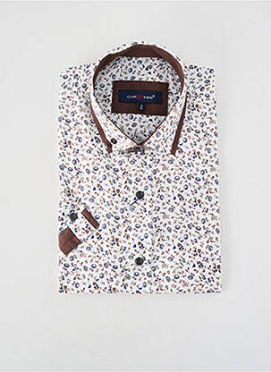 Chemise manches courtes coupe droite blanc CAP 10 TEN homme