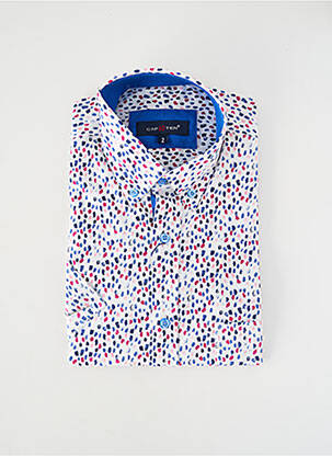 Chemise manches courtes imprimé fantaisie blanc CAP 10 TEN homme
