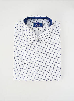 Chemise manches courtes imprimé fantaisie blanc LUI homme
