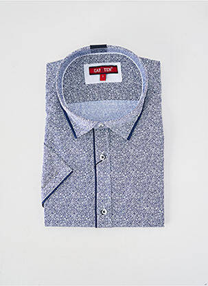 Chemise manches courtes imprimé fantaisie bleu CAP 10 TEN homme