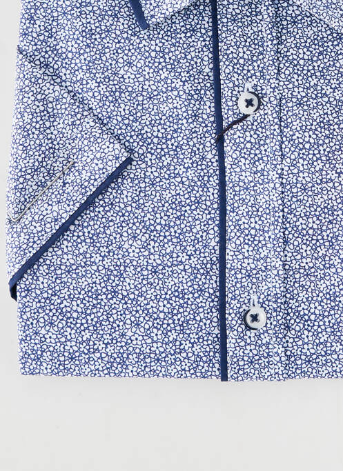 Chemise manches courtes imprimé fantaisie bleu CAP 10 TEN homme