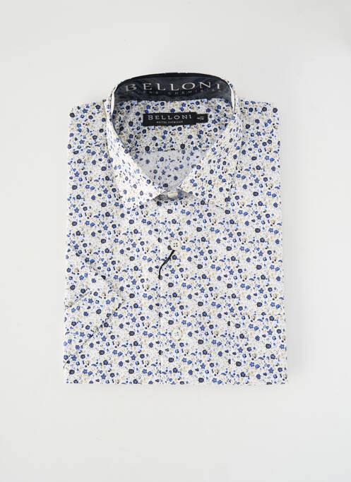 Chemise manches courtes coupe droite blanc BELLONI homme