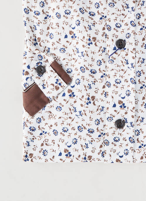 Chemise manches courtes coupe droite blanc CAP 10 TEN homme