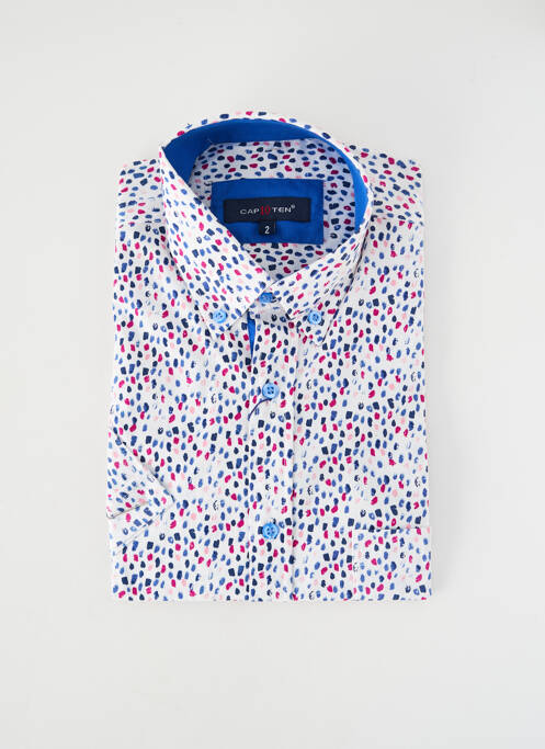 Chemise manches courtes imprimé fantaisie blanc CAP 10 TEN homme