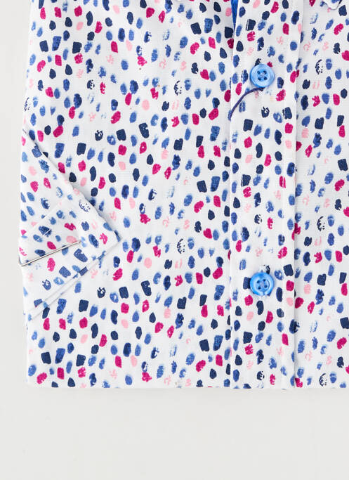 Chemise manches courtes imprimé fantaisie blanc CAP 10 TEN homme