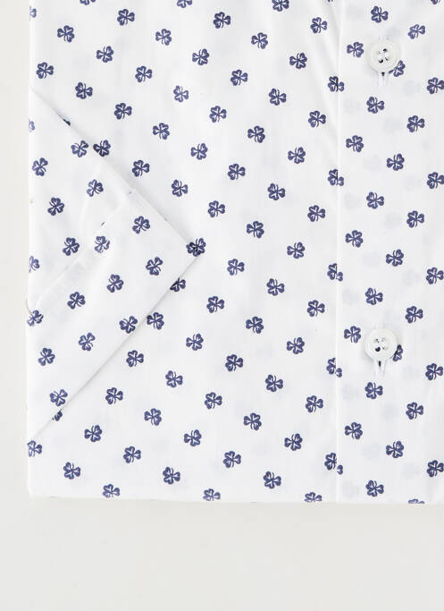 Chemise manches courtes imprimé fantaisie blanc LUI homme