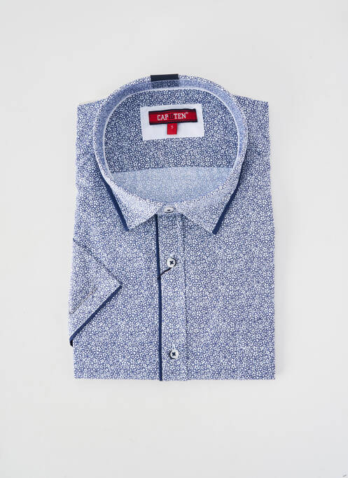 Chemise manches courtes imprimé fantaisie bleu CAP 10 TEN homme
