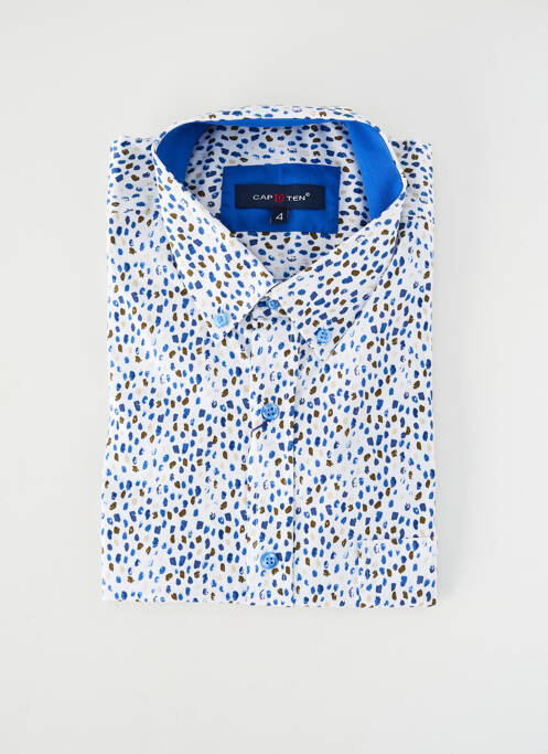 Chemise manches courtes imprimé fantaisie bleu CAP 10 TEN homme