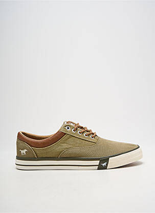 Baskets bout rond bout rond vert MUSTANG homme