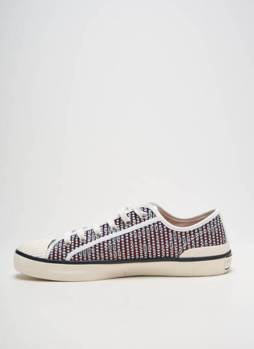 Baskets bout rond talon plat jusqu'à 3cm rouge FUGITIVE BY FRANCESCO ROSSI femme