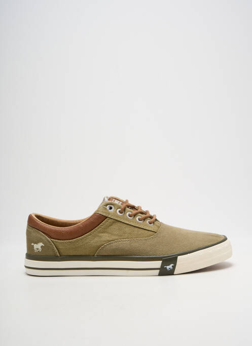 Baskets bout rond bout rond vert MUSTANG homme