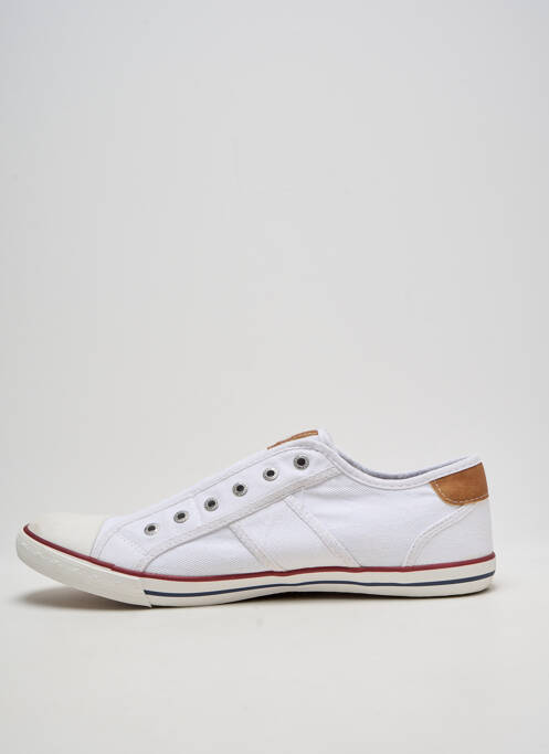 Baskets bout rond bout rond blanc MUSTANG homme