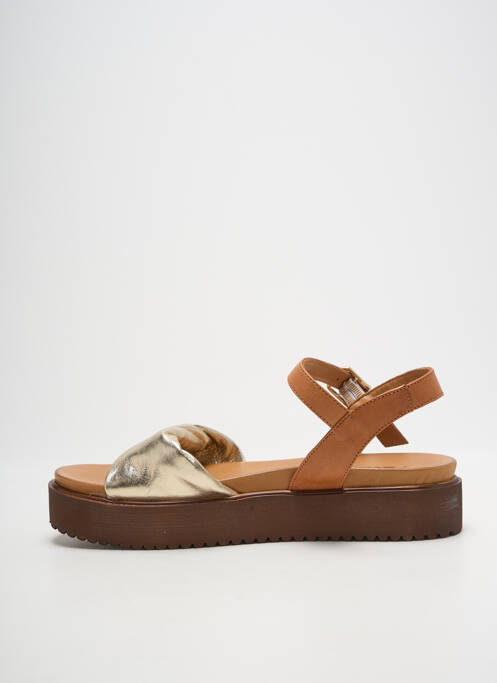 Sandales/nu pieds tissage satiné talon de 4 à 6cm or ALTEX femme