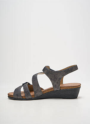 Sandales/nu pieds tissage satiné talon de 4 à 6cm argent REMONTE femme
