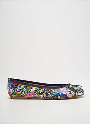 Ballerines matière lisse talon plat jusqu'à 3cm bleu COCO ET ABRICOT femme