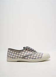 Baskets bout rond talon plat jusqu'à 3cm gris NATURAL WORLD femme