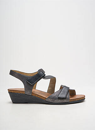 Sandales/nu pieds tissage satiné talon de 4 à 6cm argent REMONTE femme