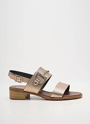 Sandales/nu pieds tissage satiné talon plat jusqu'à 3cm marron PLUMERS femme