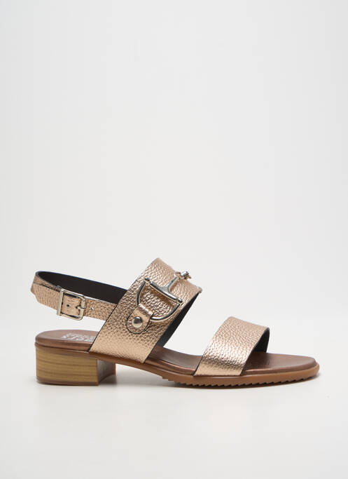Sandales/nu pieds tissage satiné talon plat jusqu'à 3cm marron PLUMERS femme