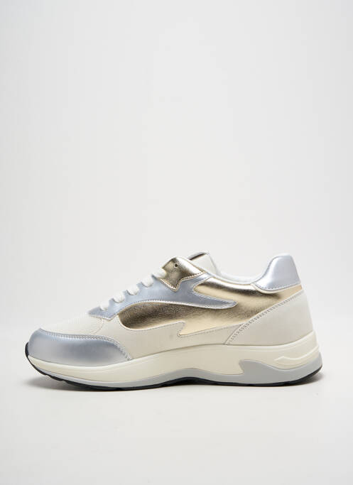 Baskets bout rond talon plat jusqu'à 3cm argent CL11 femme