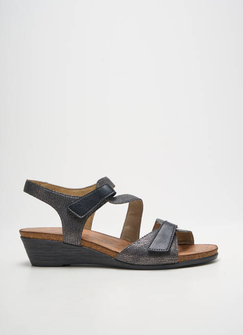 Sandales/nu pieds tissage satiné talon de 4 à 6cm argent REMONTE femme